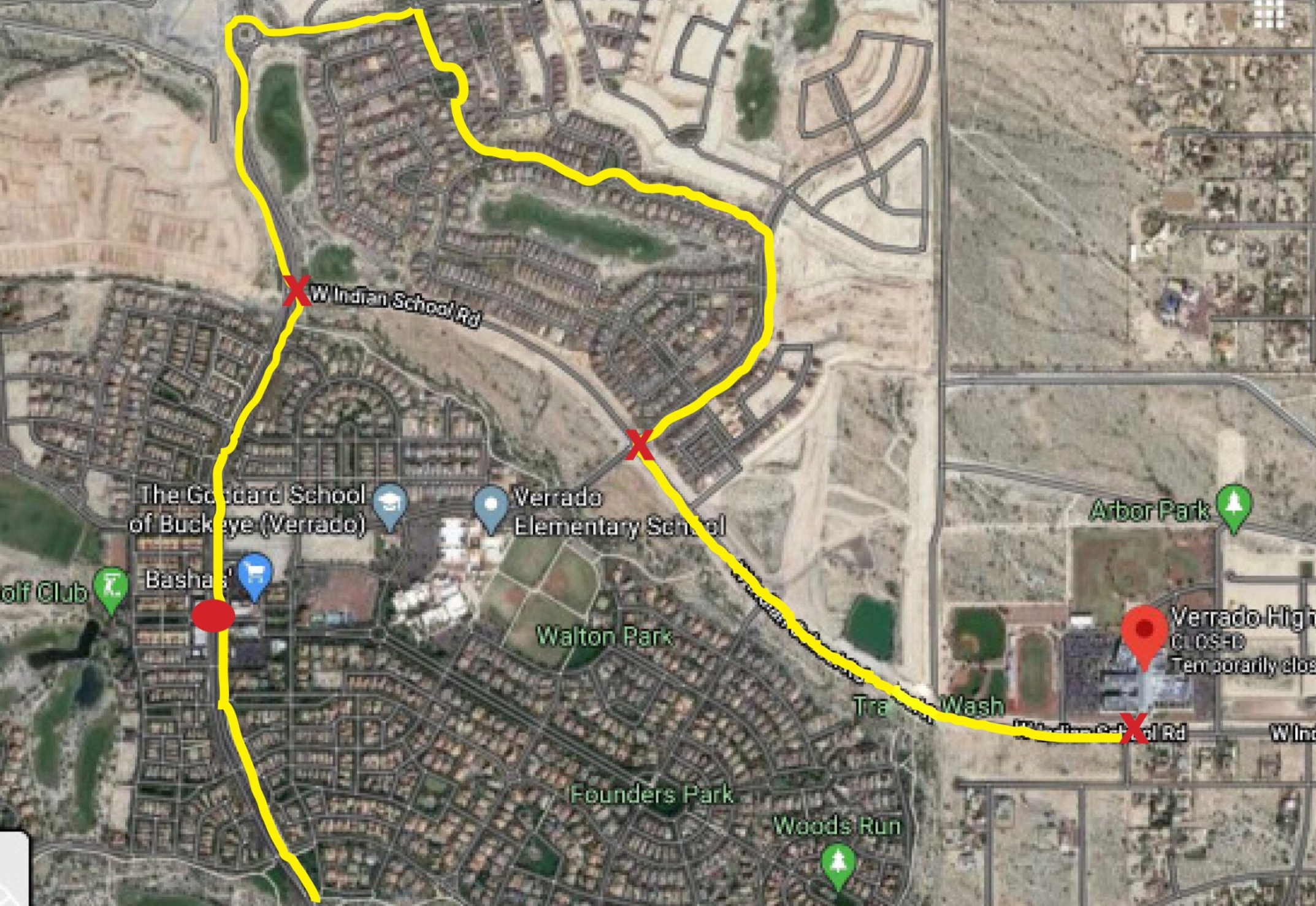 2023 Verraro High School-Parade-Route-Map