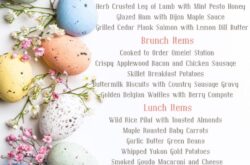 Verrado Grille Easter Menu